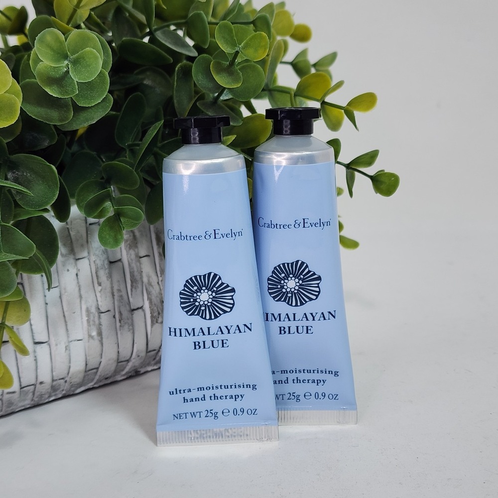 Crabtree & Evelyn Himalayan Blue Hand Cream Therapy Lot of 2 - 0.9 oz each